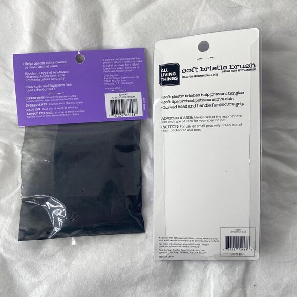 All Living Things Odor Eliminator and Brush for small animals NWT - Picture 3 of 3